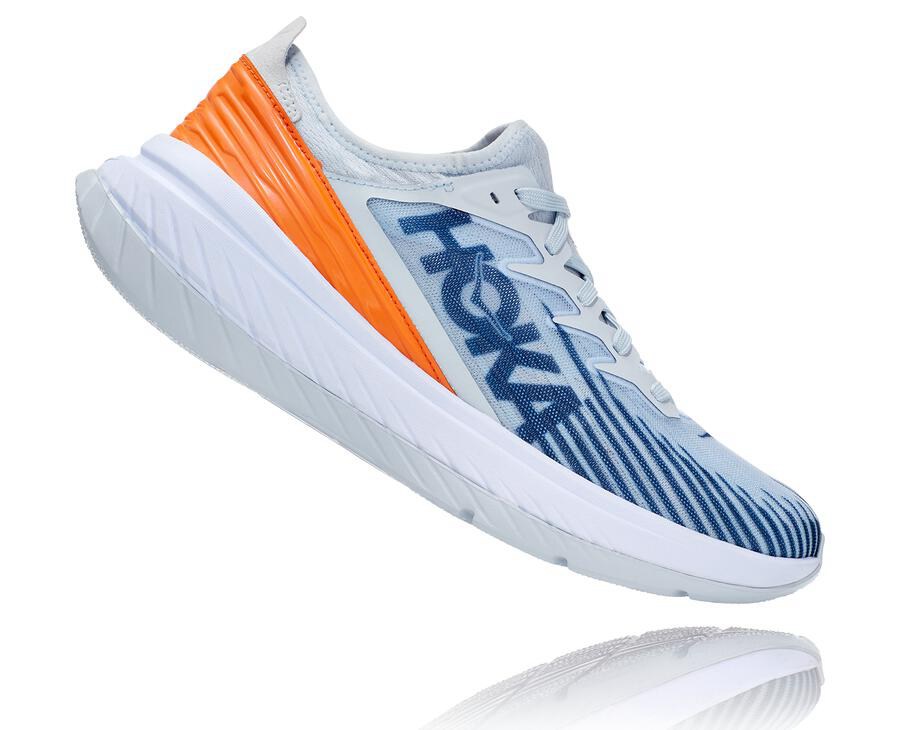 Hoka One One Koşu Ayakkabısı Erkek Beyaz/Mavi - Carbon X-Spe - VY2543896